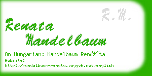 renata mandelbaum business card
